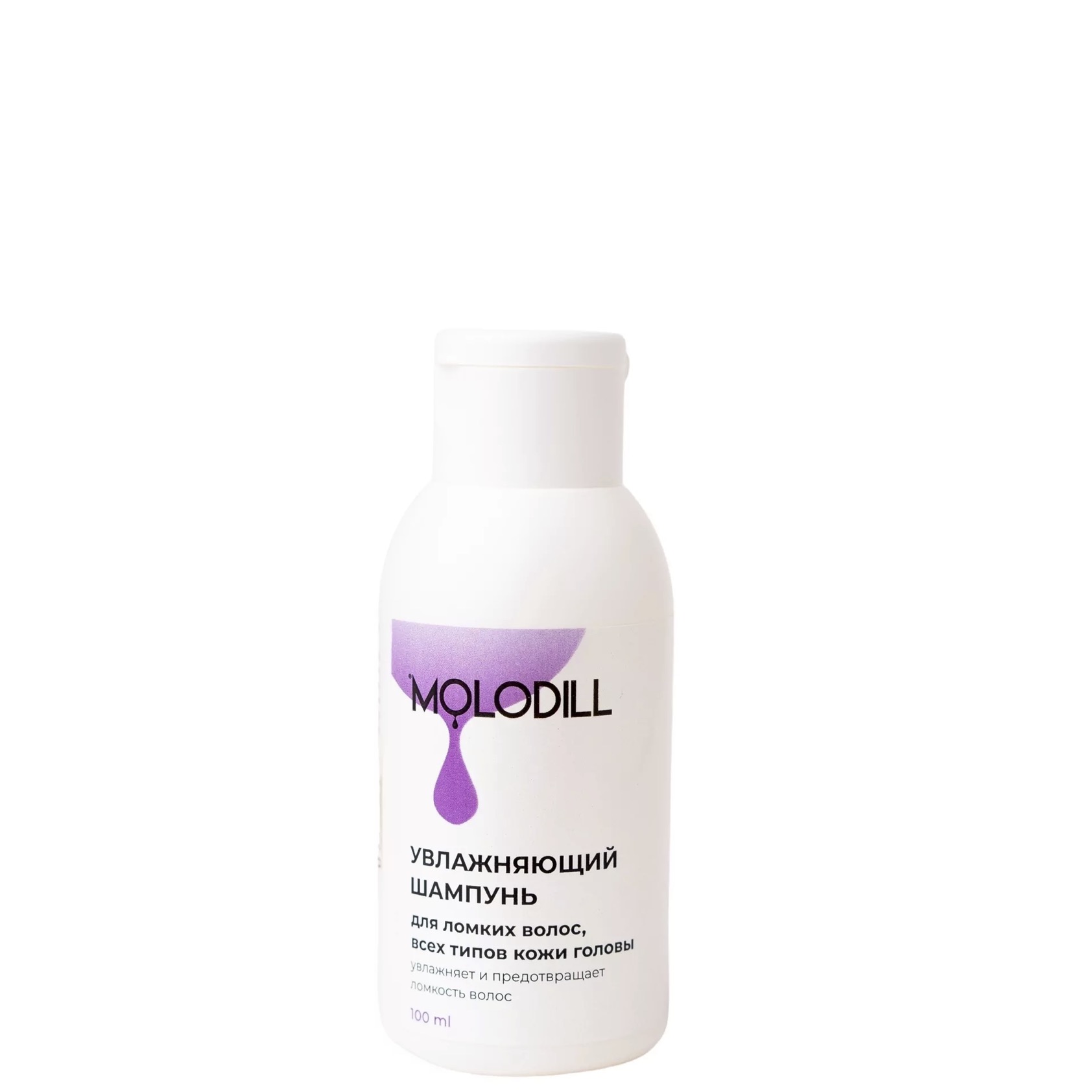 Увлажняющий шампунь для ломких волос, всех типов кожи головы, Molodill