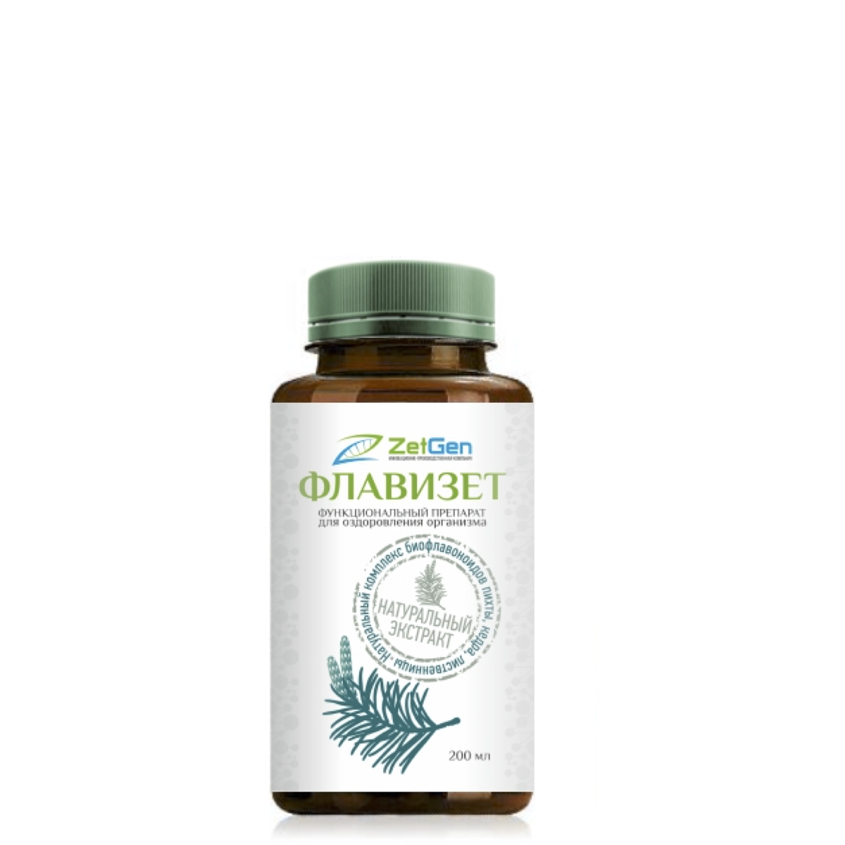 ФЛАВИЗЕТ, водный экстракт хвойных растений, ЗетГен-84, 200 мл