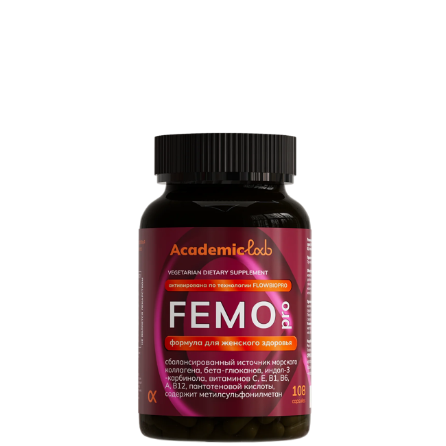ФЕМО про (FEMO pro), комплекс для гормонального баланса и здоровья молочных желез, AcademicLab, 108 кап.
