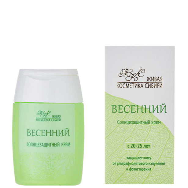"Весенний" солнцезащитный крем 10+, Живая косметика Сибири, 50 г