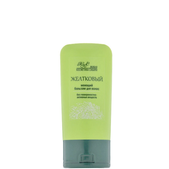 "Желтковый" моющий бальзам для волос против сухой себореи, Живая косметика Сибири,  80г