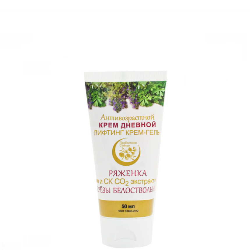 Лифтинг крем-гель дневной антивозрастной "Ряженка и экстракт Берёзы белоствольной", Пробиотики Сибири, 50 мл