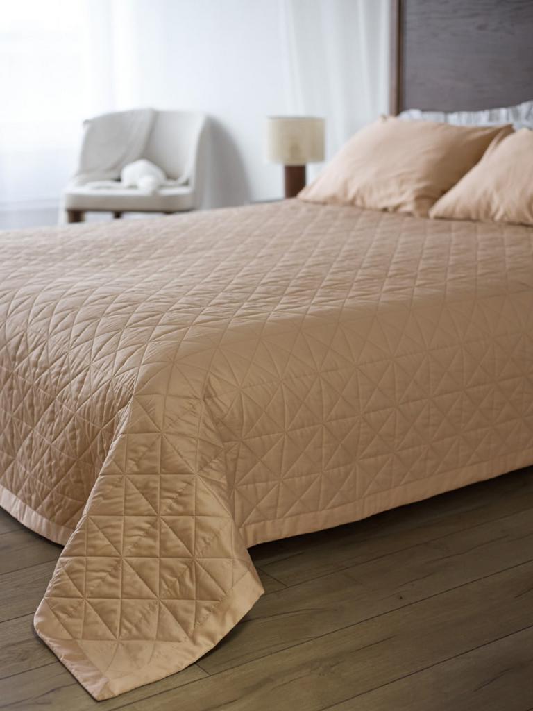 CHESS, покрывало-плед из сатинового хлопка, цвет золотисто-бежевый