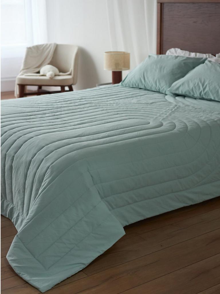 NEO TIFFANY/Нео Тиффани, покрывало из вареного хлопка, цвет бирюзовый