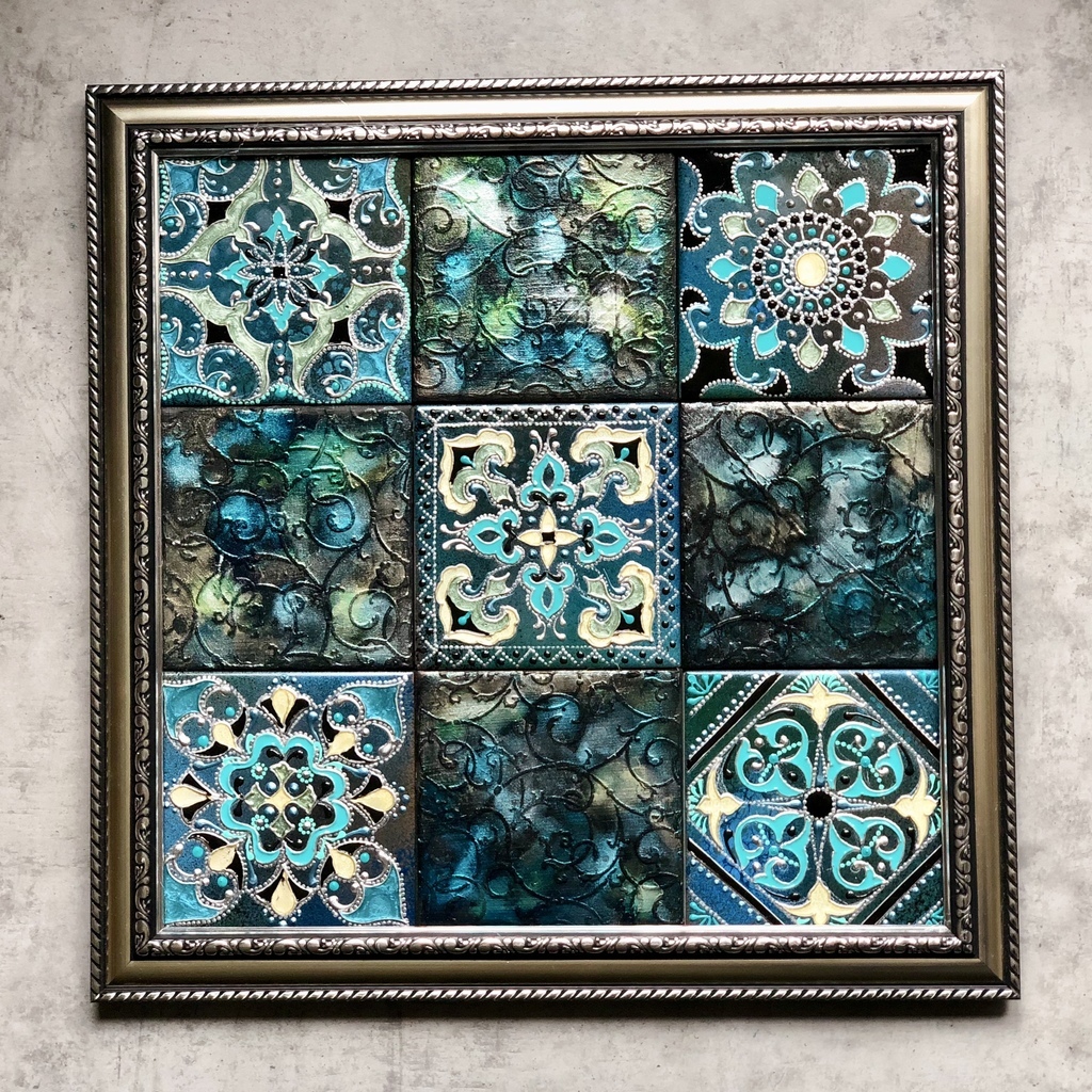 Панно Turquoise lizard