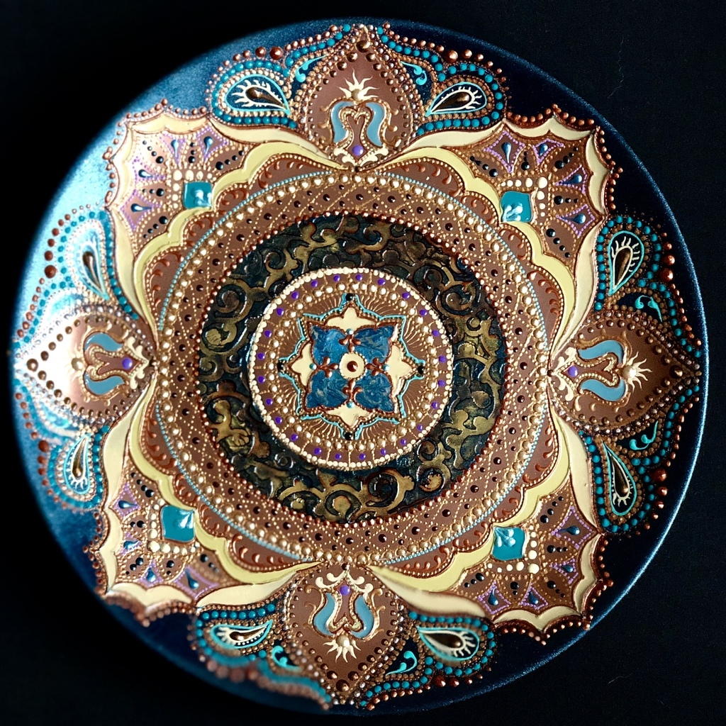 Тарелка декоративная Copper nebula