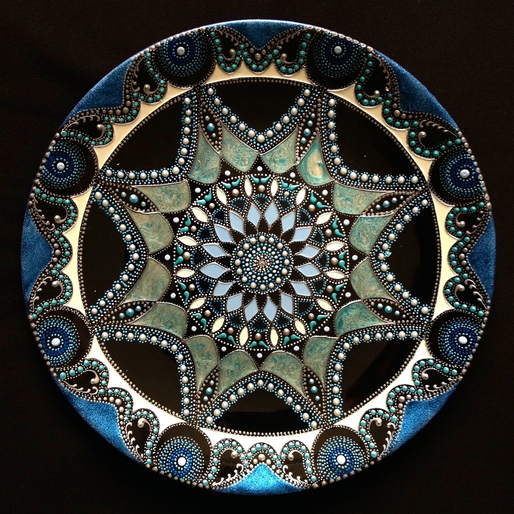 Тарелка декоративная Blue star