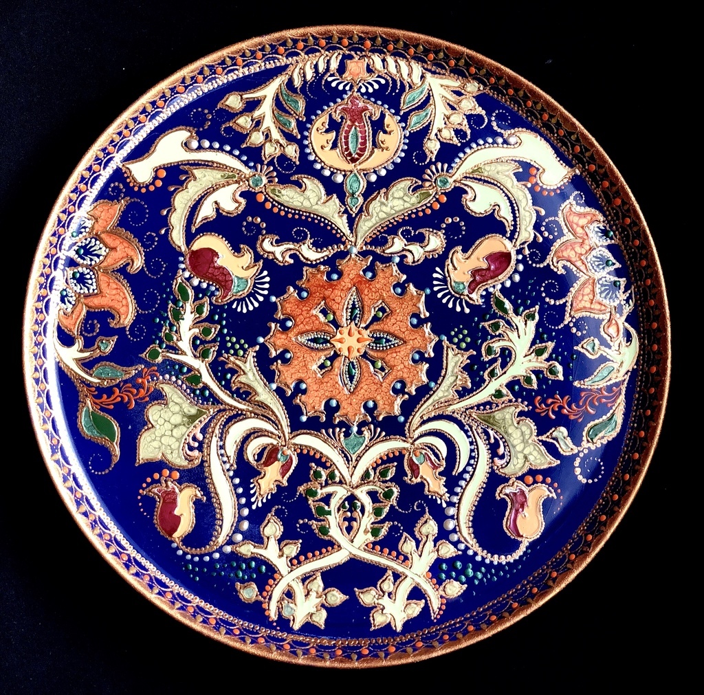 Тарелка декоративная Modern blue