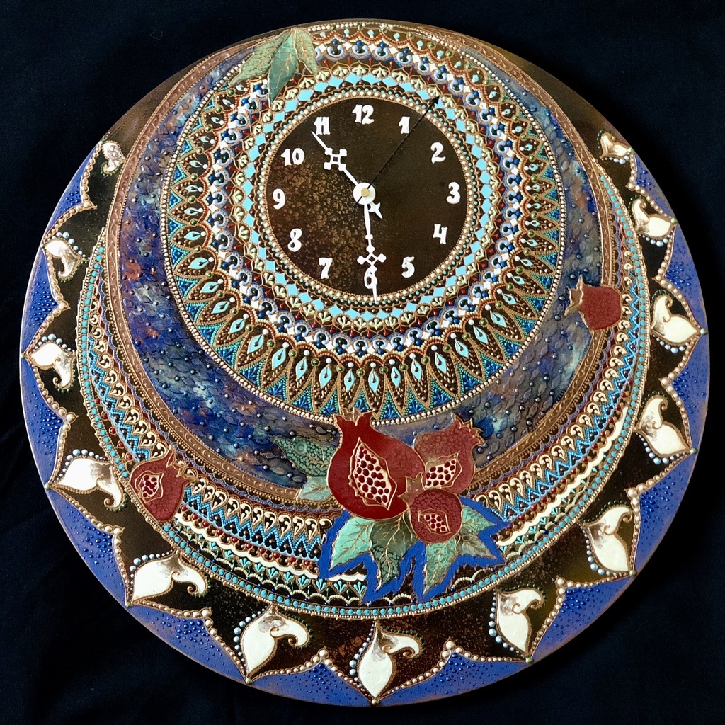 Часы настенные Pomegranate on blue