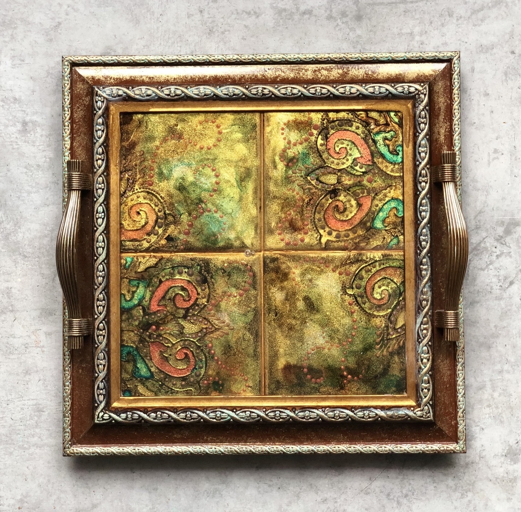 Поднос декоративный Inca gold