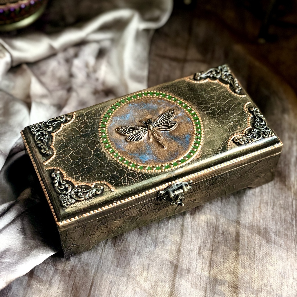 Шкатулка декоративная Bronze dragonfly
