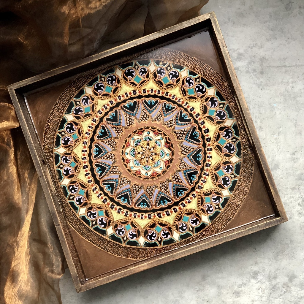 Поднос декоративный Golden Mandala