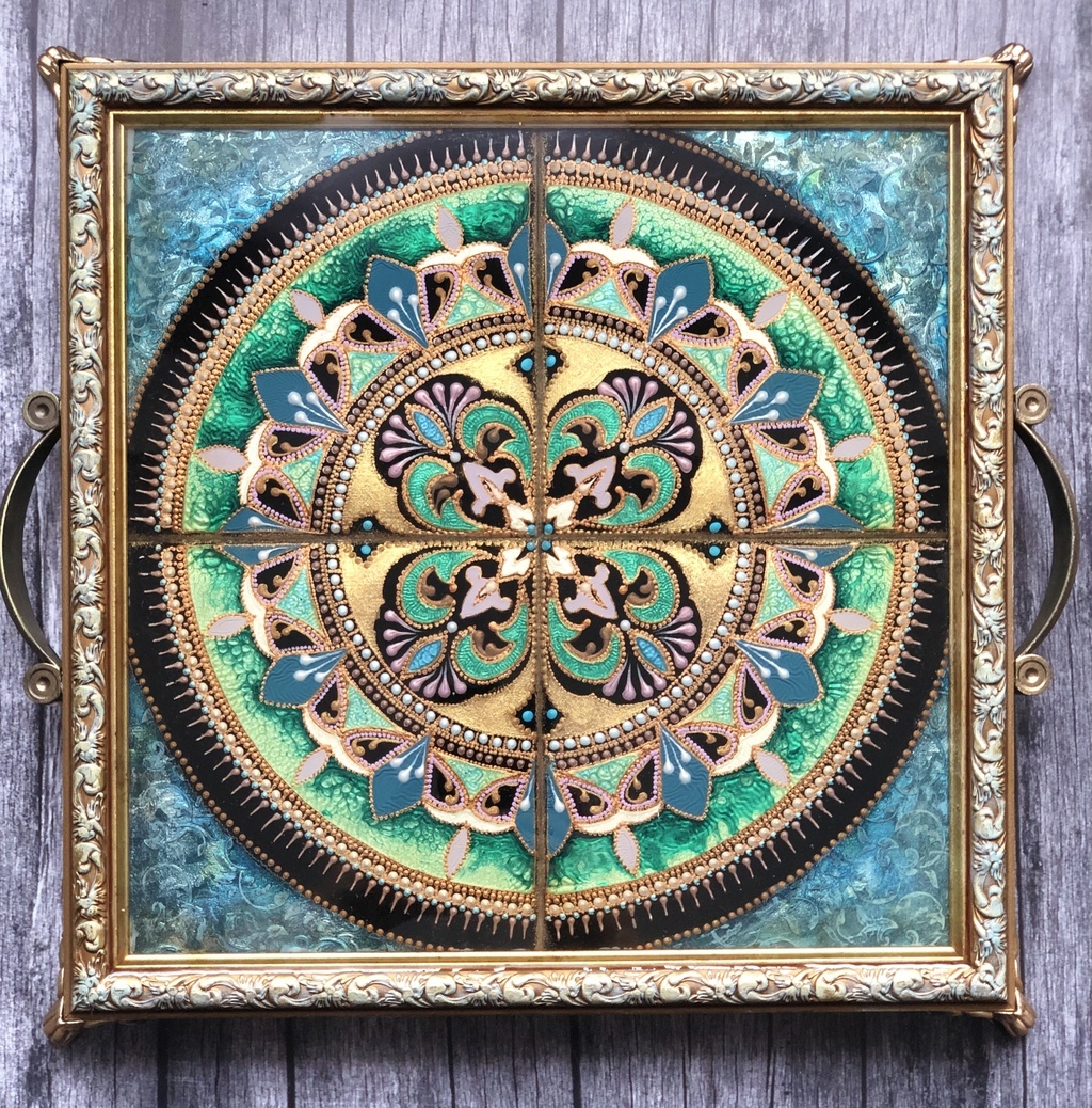 Поднос декоративный Emerald Rainbow