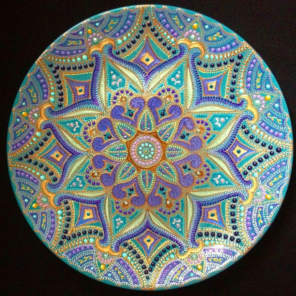 Тарелка декоративная Turquoise tale