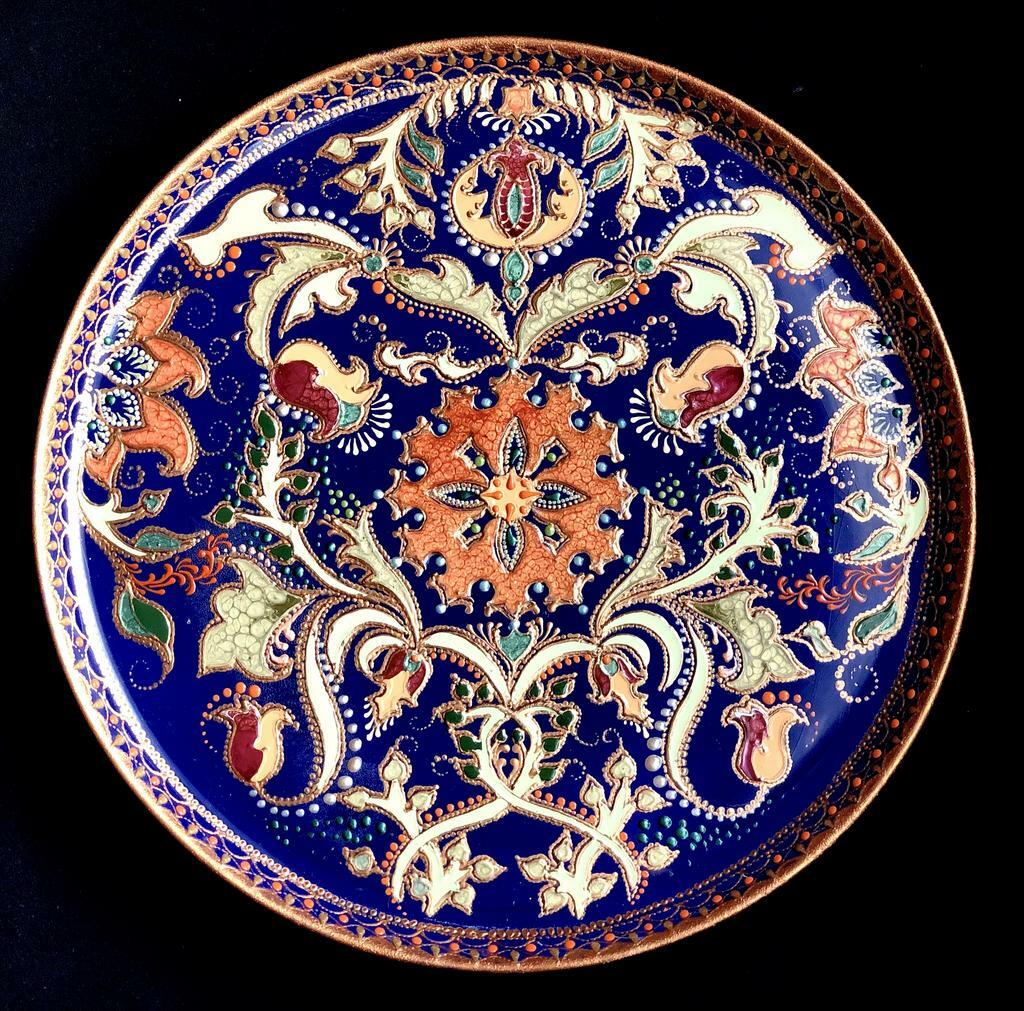 Тарелка декоративная Modern blue