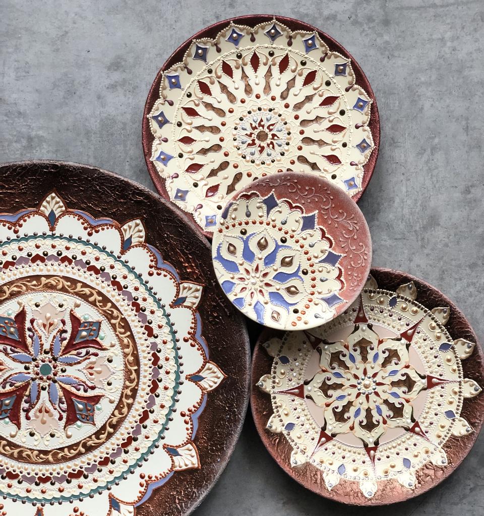 Комплект настенных тарелок Brass symphony