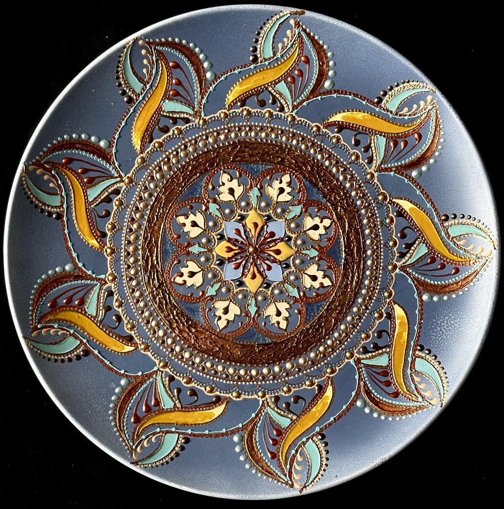 Тарелка декоративная "Зимнее солнце"