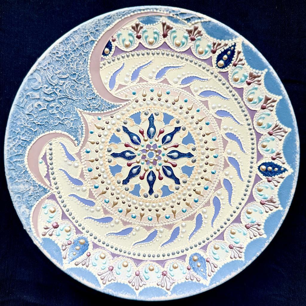 Тарелка декоративная из серии Blue Dream