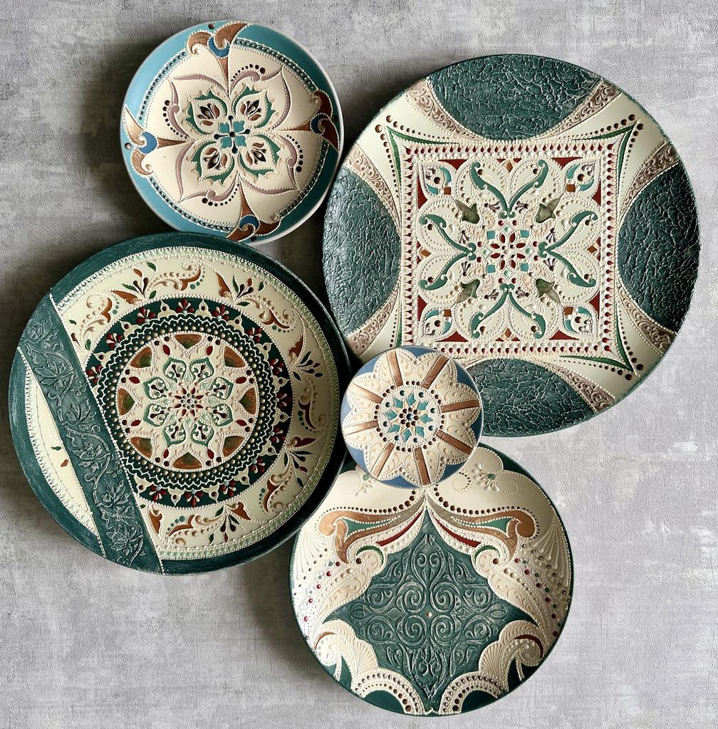 Комплект из 5-ти тарелок, из серии Kashmir mountains