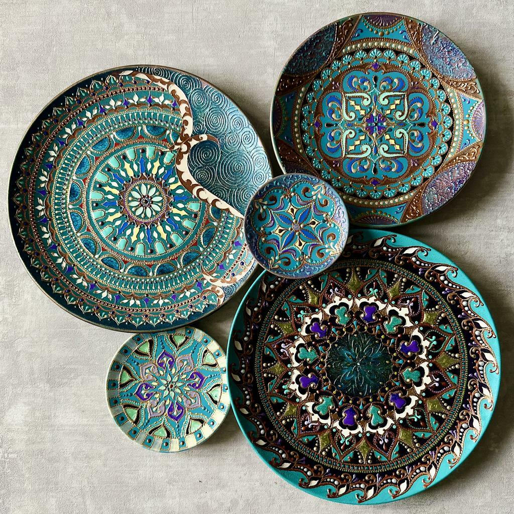 Коллекция тарелок Бирюзовая симфония шт.