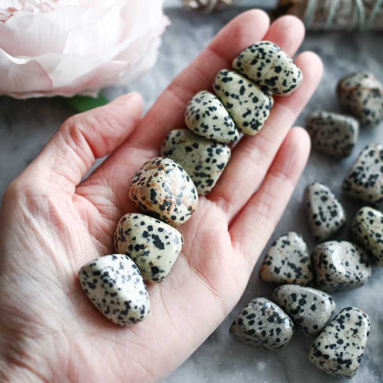 Галтовка "далматиновой яшмы"