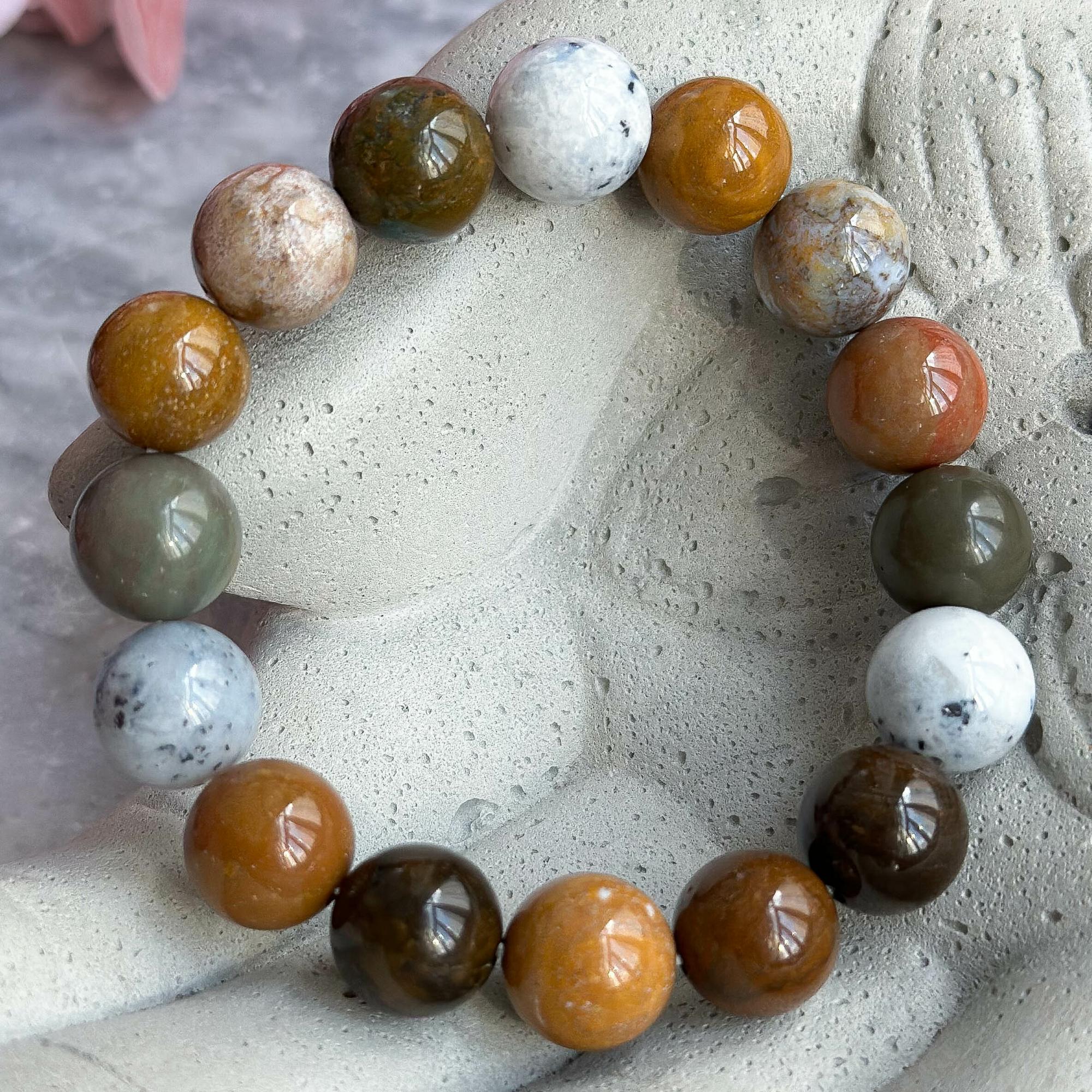 Браслет Океаническая Яшма XXL