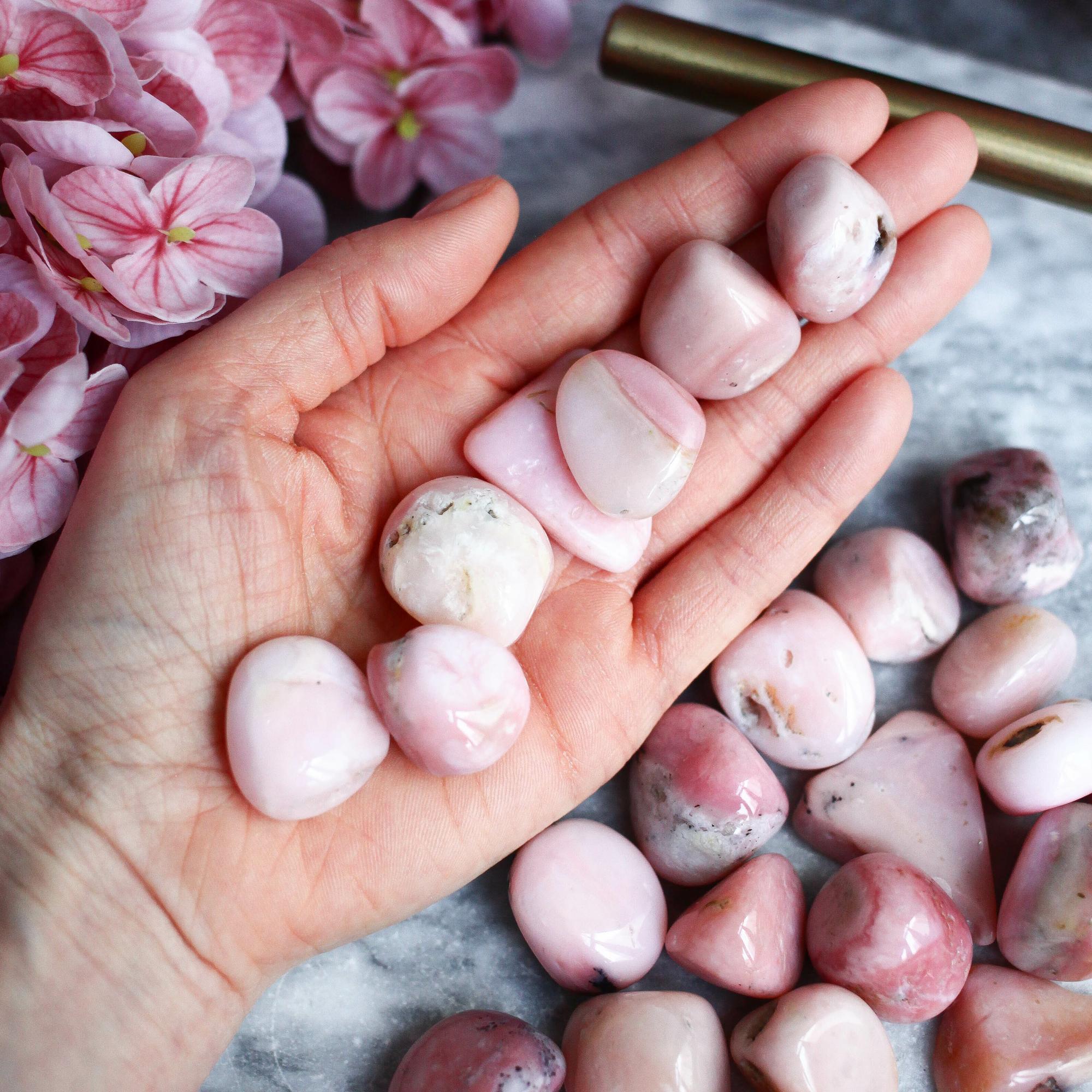 Галтовка розового опала