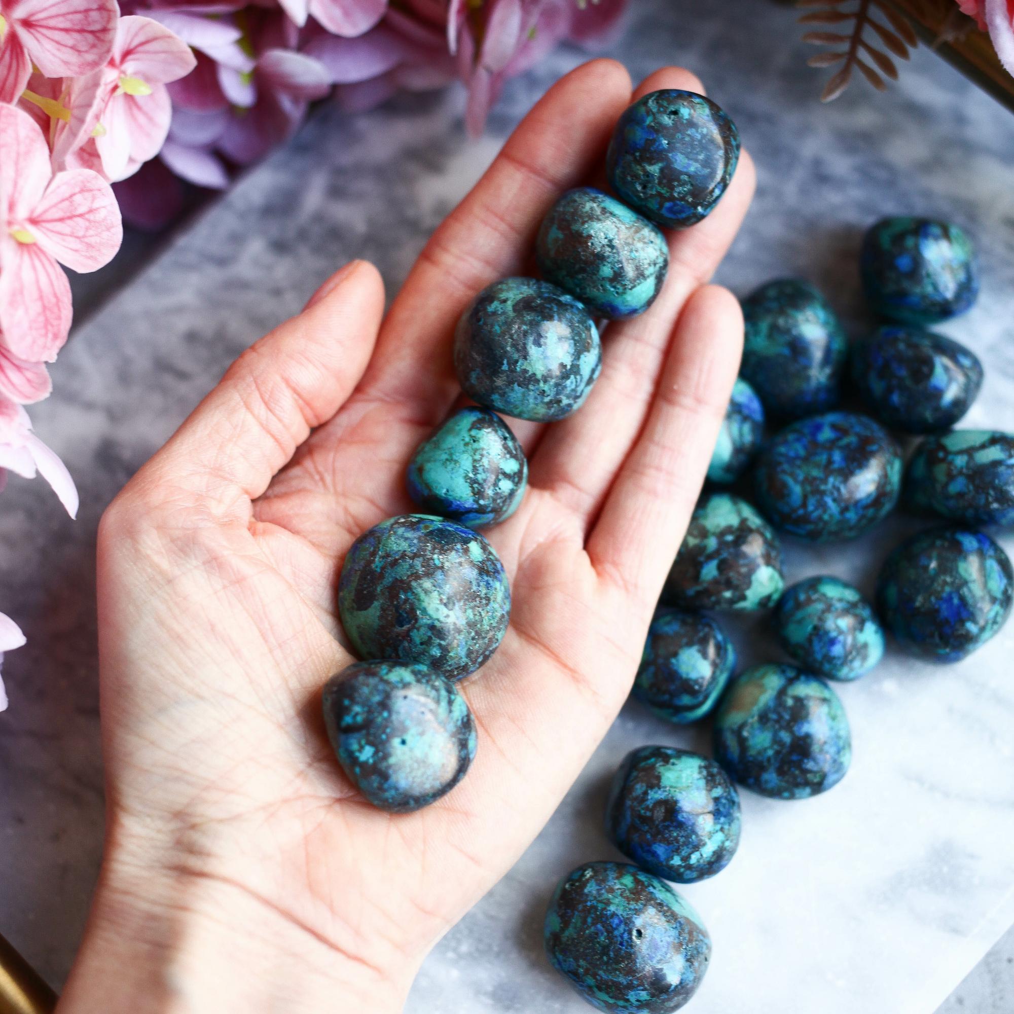 Галтовка азурмалахита