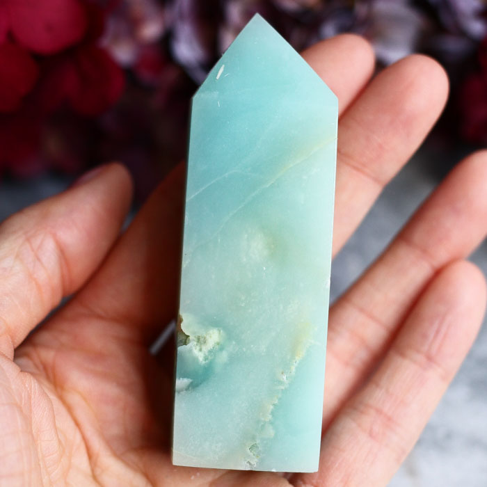 Амазонитовый кварц в форме кристалла-генератора