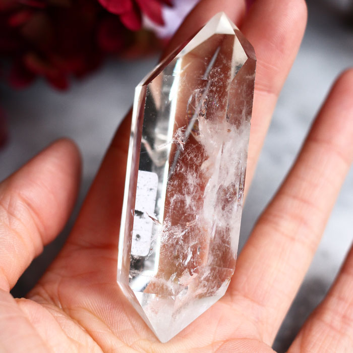 Двухголовый кристалл-генератор из горного хрусталя (высокий сорт)