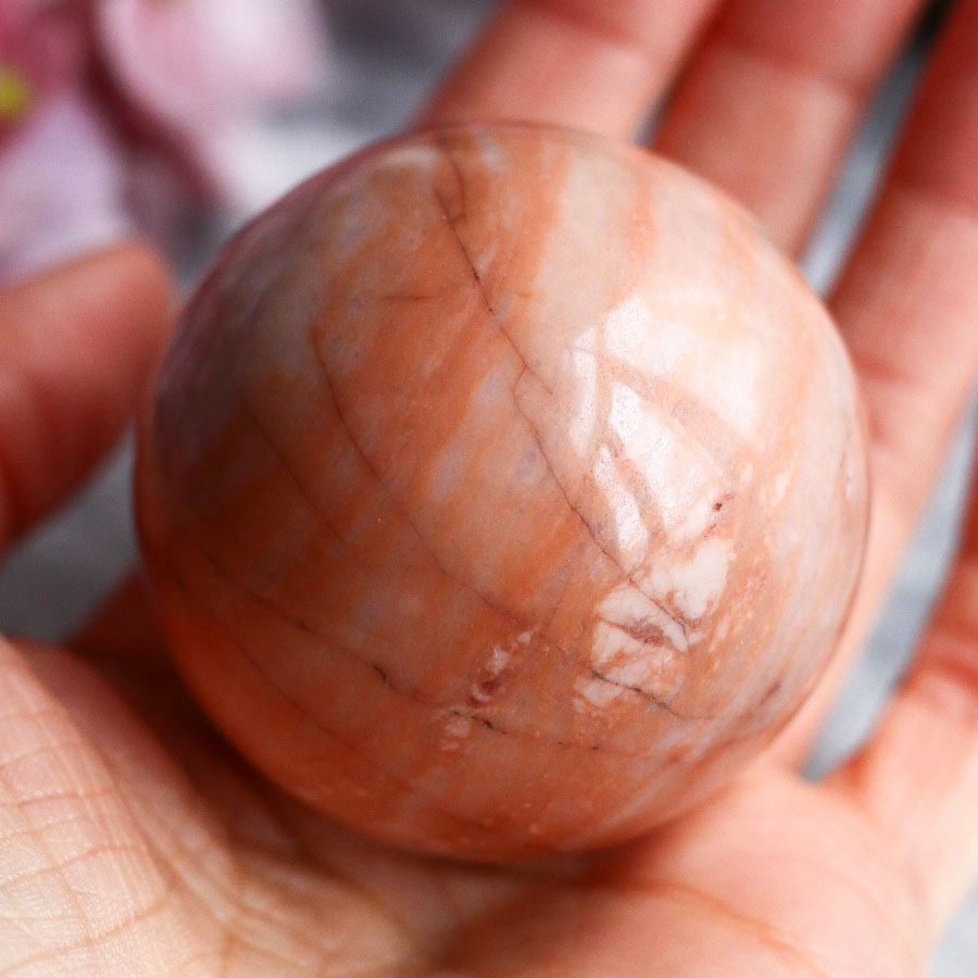 Персиковый авантюрин в форме шара