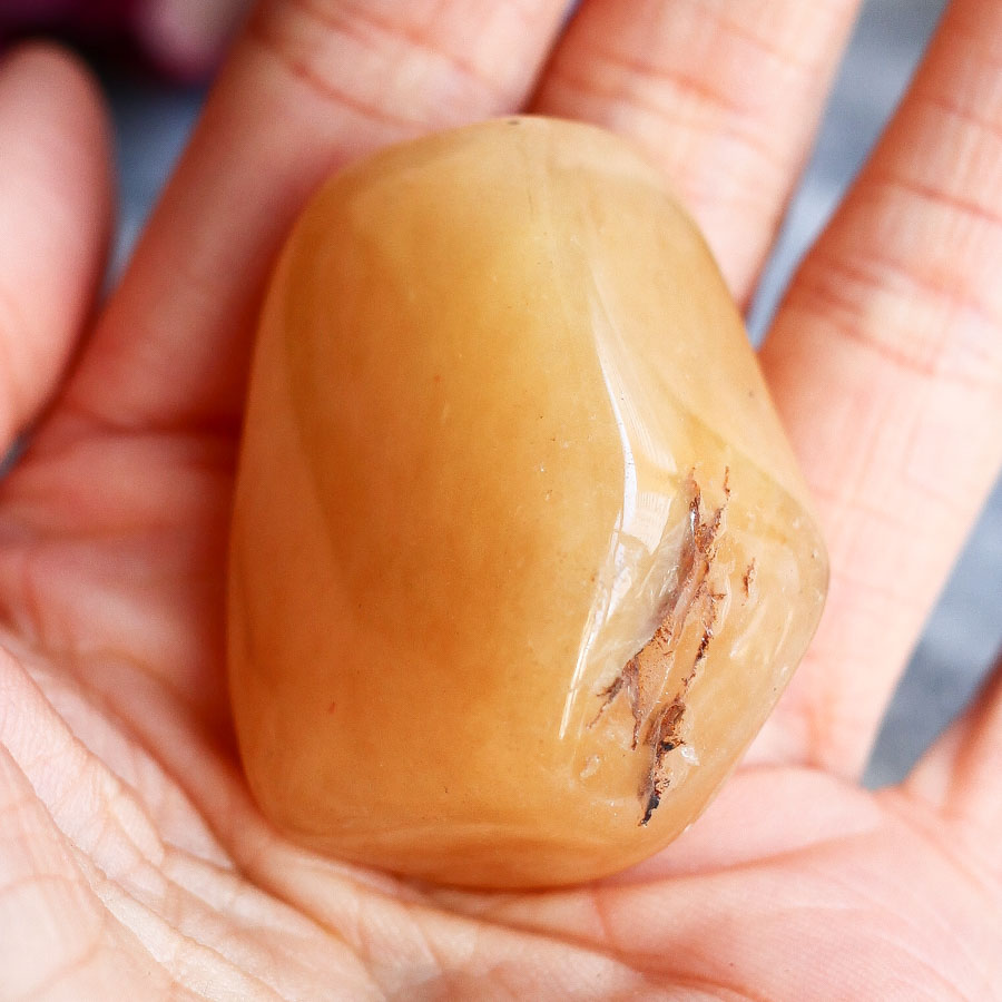 Желтый авантюрин в форме гальки