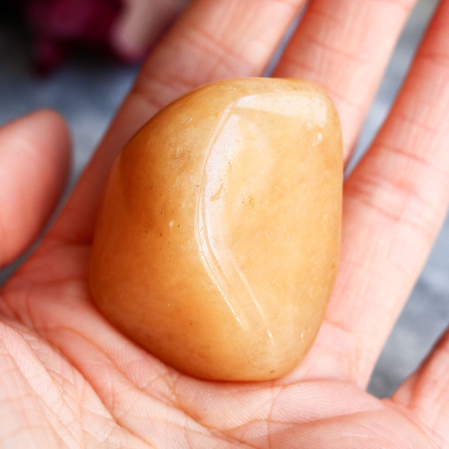 Желтый авантюрин в форме гальки