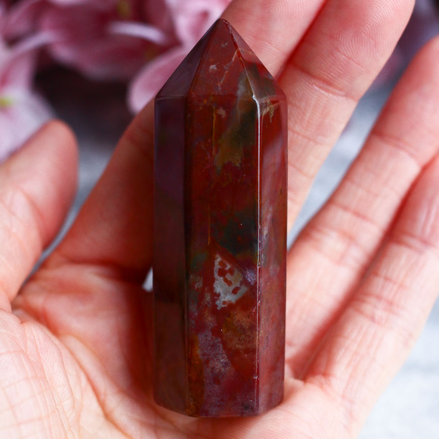 Гелиотроп / Индийский агат в форме кристалла-генератора