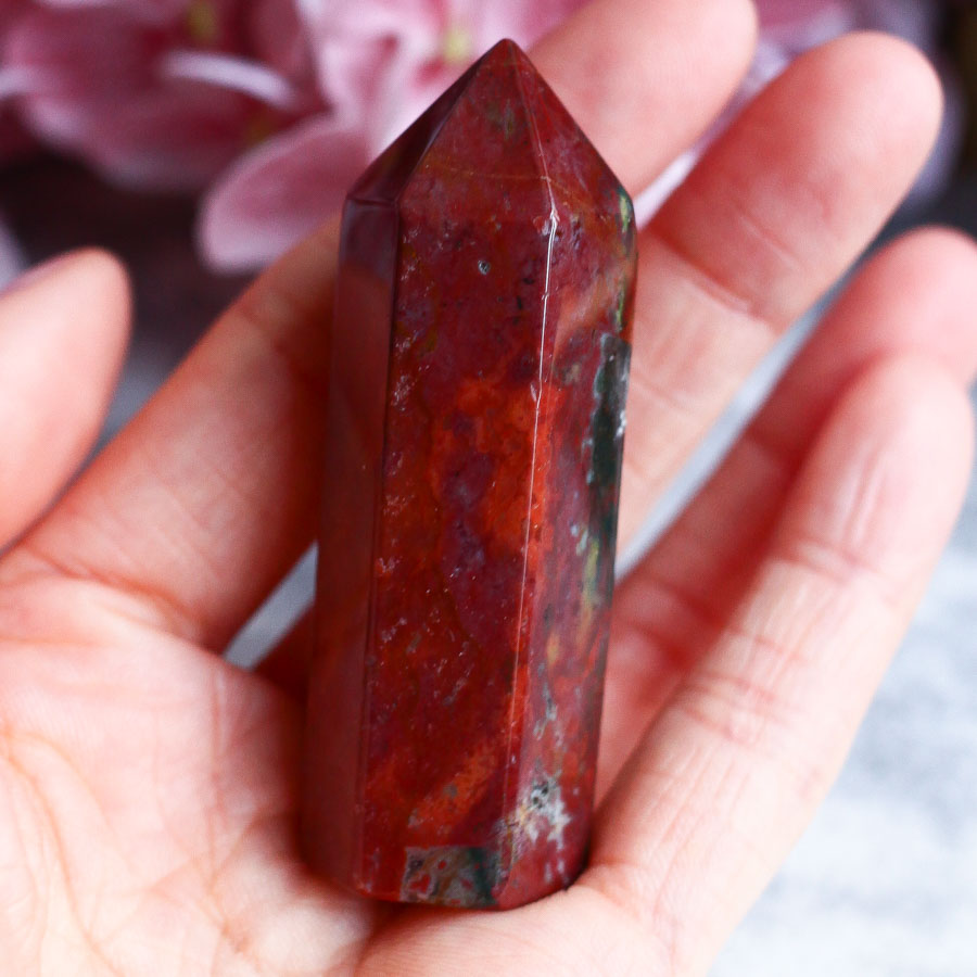 Гелиотроп / Индийский агат в форме кристалла-генератора