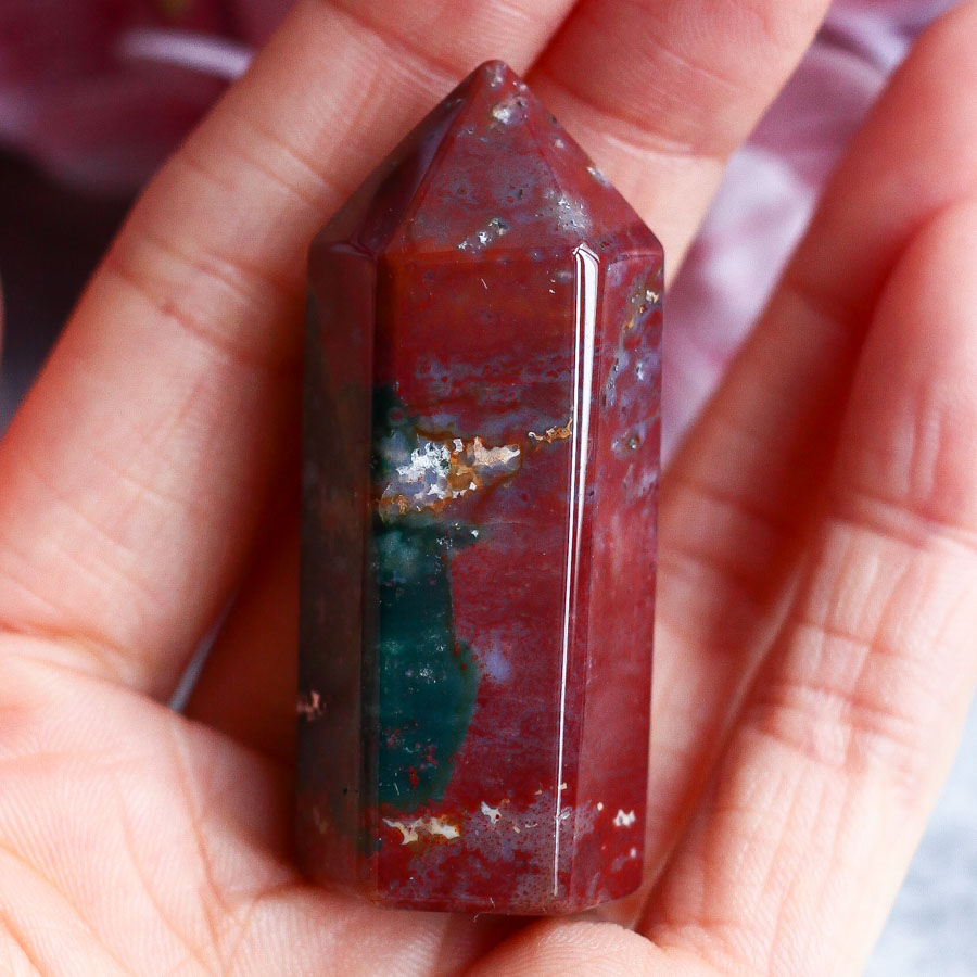 Гелиотроп / Индийский агат в форме кристалла-генератора