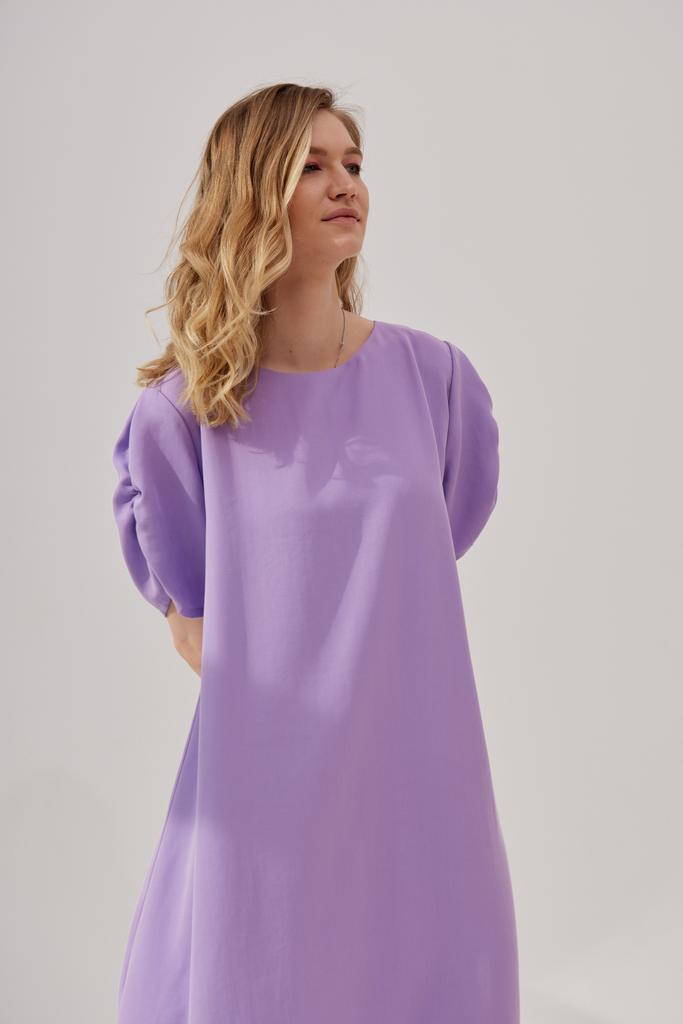 Платье из тенсела цвета лаванды