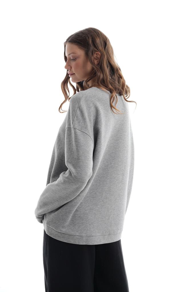 Cвитшот серый меланж