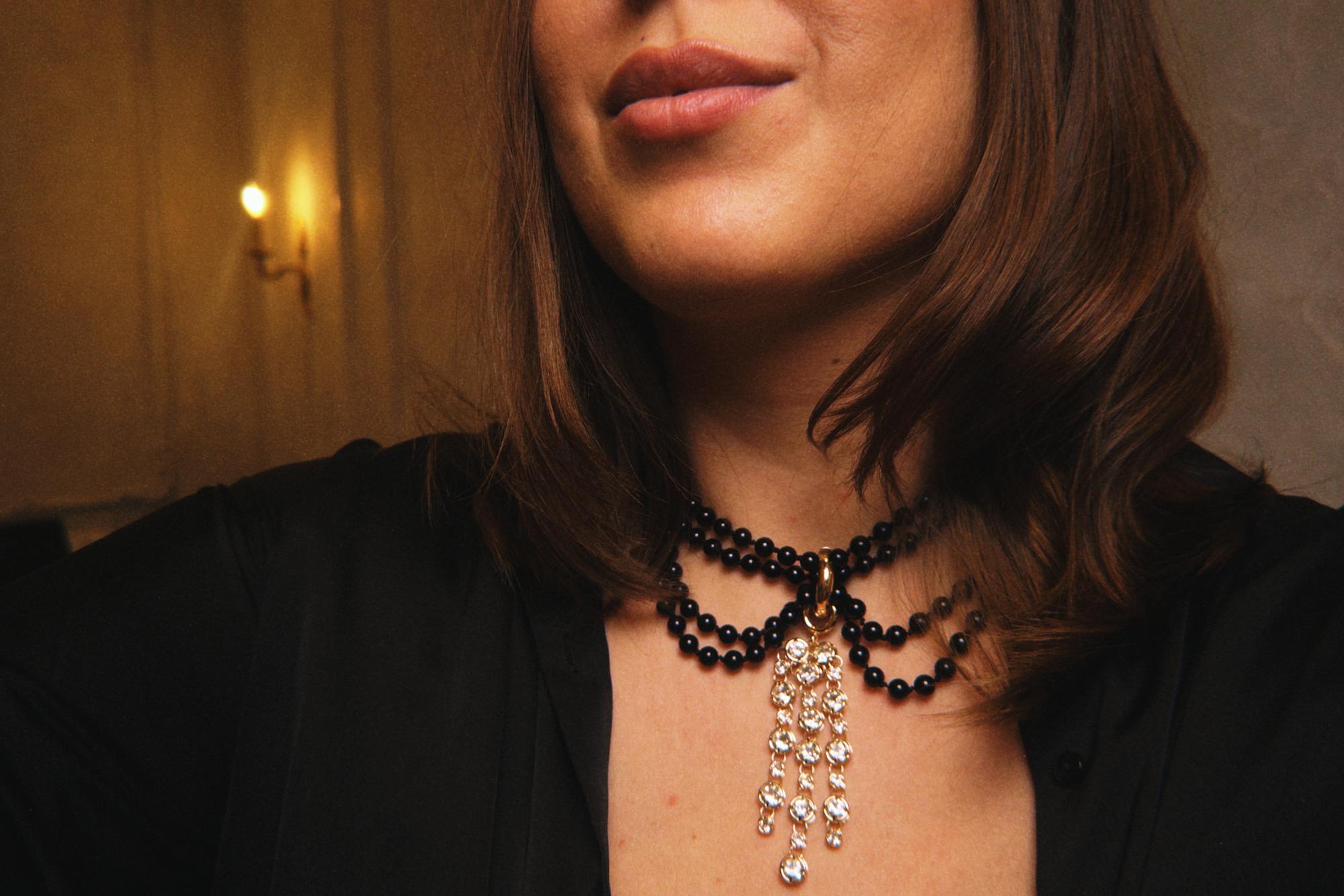 Подвеска «Тройная» с инкрустацией