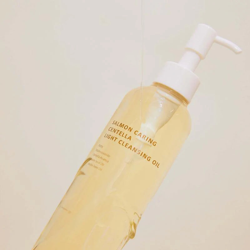 Легкое гидрофильное масло HEVEBLUE Salmon Caring Centella Light Oil 250ml