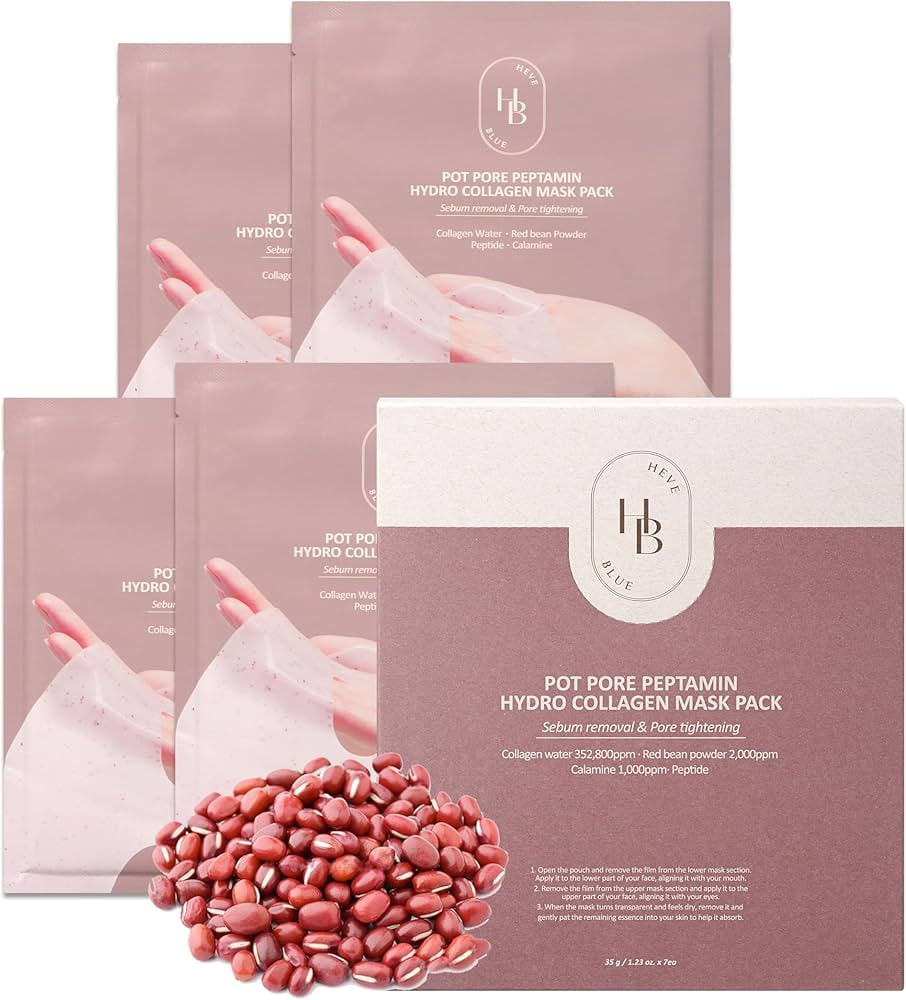 Гидрогелевая маска HEVEBLUE Pot Pore Peptamin Hydro Collagen Mask 1шт