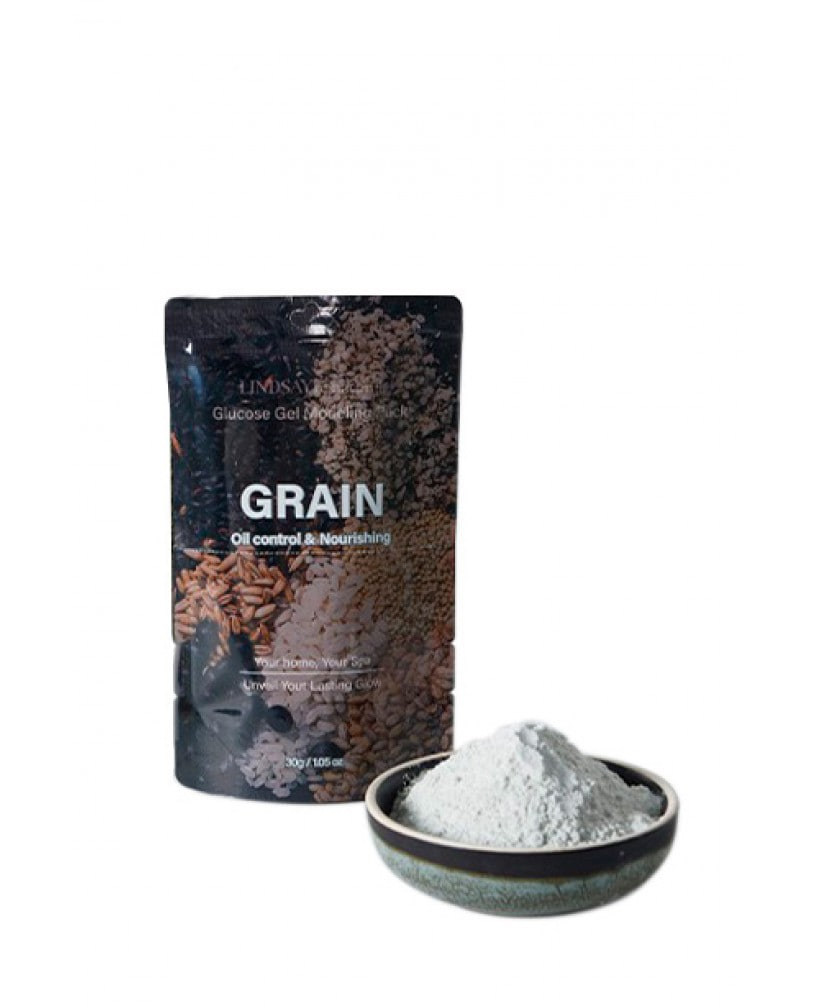 Альгинатная маска с пшеничным протеином и зелёным чаем LINDSAY Re:natural Modeling Mask Grain 30g