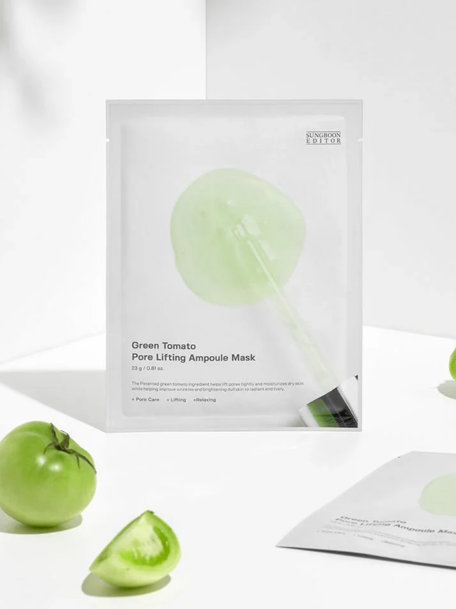 Тканевая маска для сужения пор Sungboon Editor Green Tomato Pore Lifting Ampoule Mask 1шт