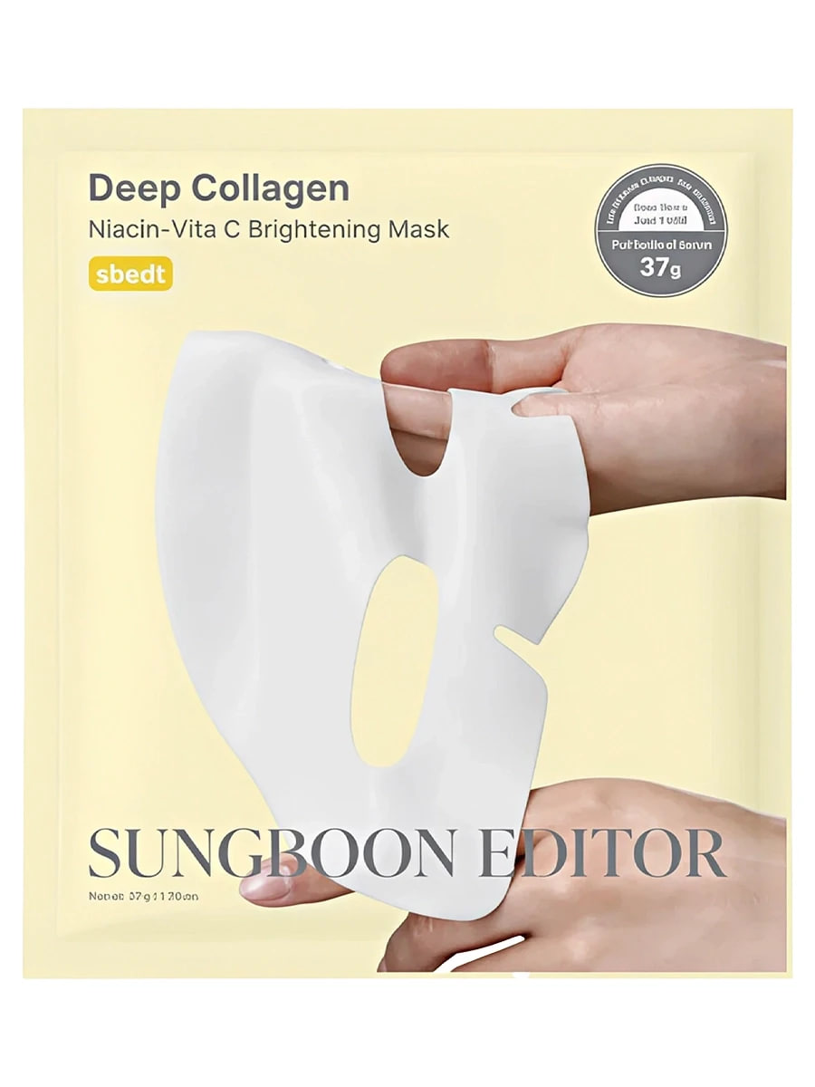 Осветляющая гидрогелевая маска Sungboon Editor Deep Collagen Niacin Vita C Brightening Mask 1шт