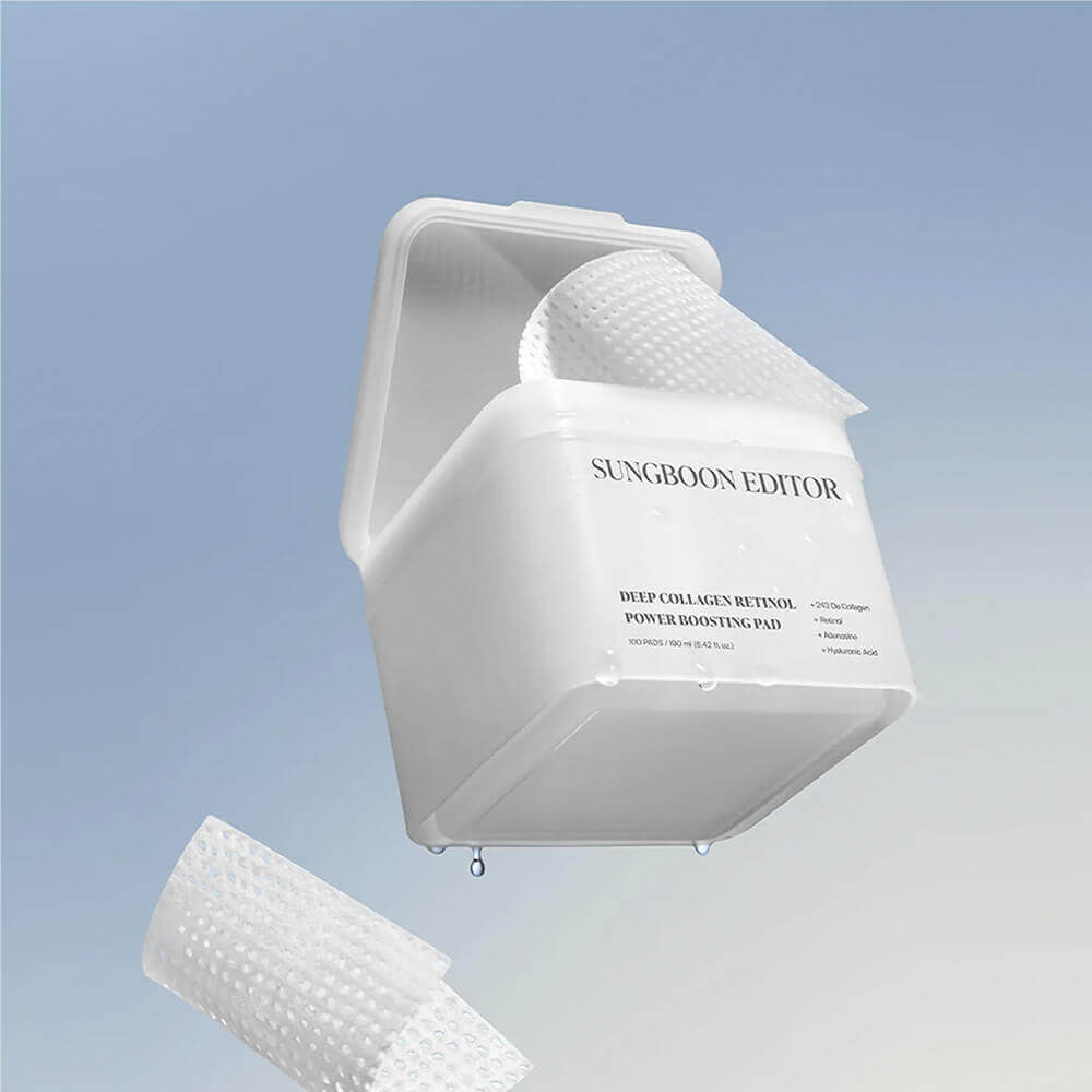 Увлажняющие пэды с коллагеном и ретинолом Sungboon Editor Deep Collagen Retinol Power Boosting Pad 190ml (100pcs)