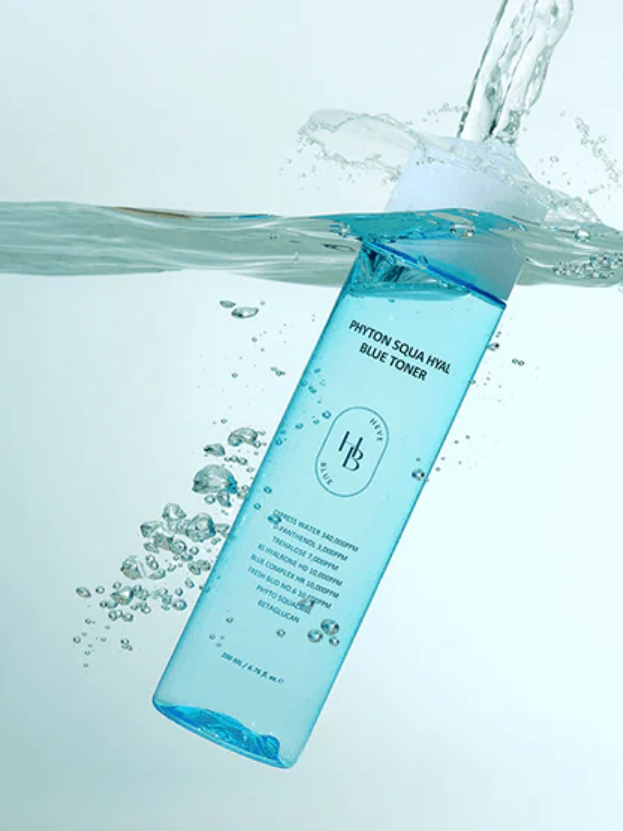 Успокаивающий и увлажняющий тонер для проблемной и чувствительной кожи HEVEBLUE Phyton Squa Hyal Blue Toner