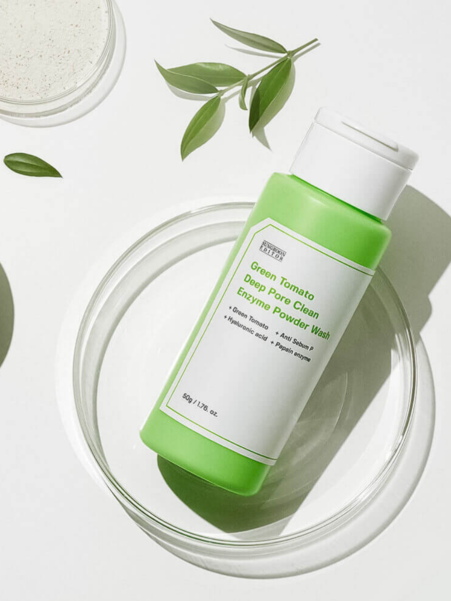 Энзимная пудра для очищения пор Sungboon Editor Green Tomato Deep Pore Clean Enzyme Powder Wash 50g