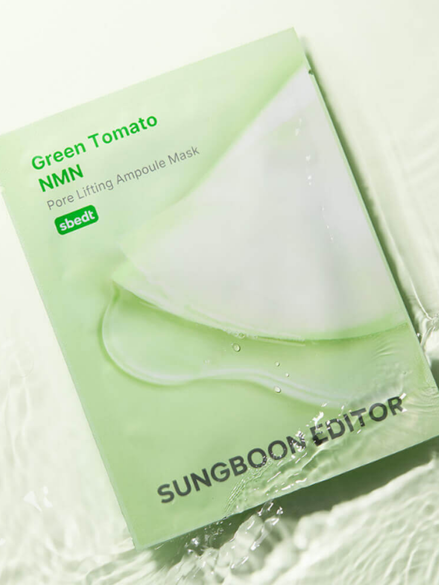 Лифтинг-маска для сужения пор Sungboon Editor Green Tomato NMN Pore Lifting Ampoule Mask 1шт