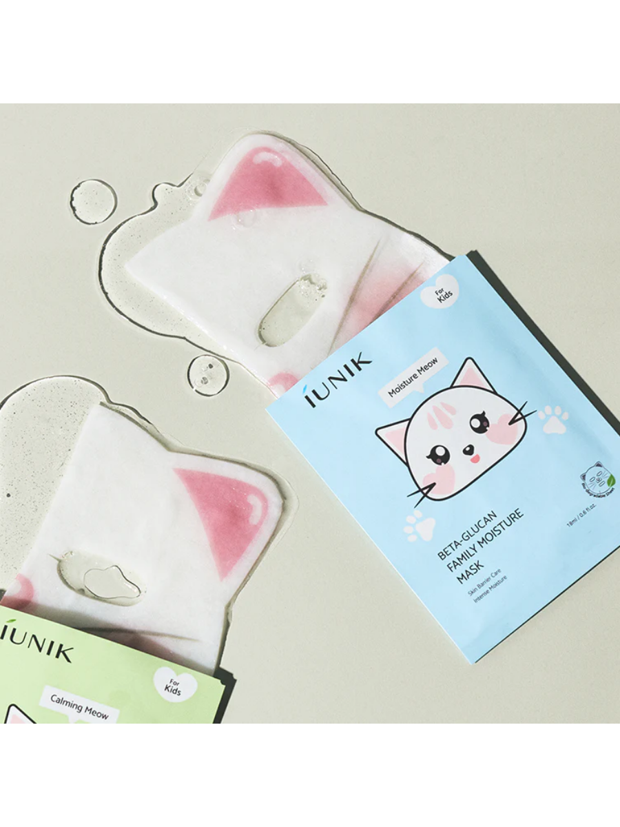 Увлажняющая тканевая маска для детей с бета-глюканом IUNIK Beta Glucan Family Moisture Mask for Kids 1шт