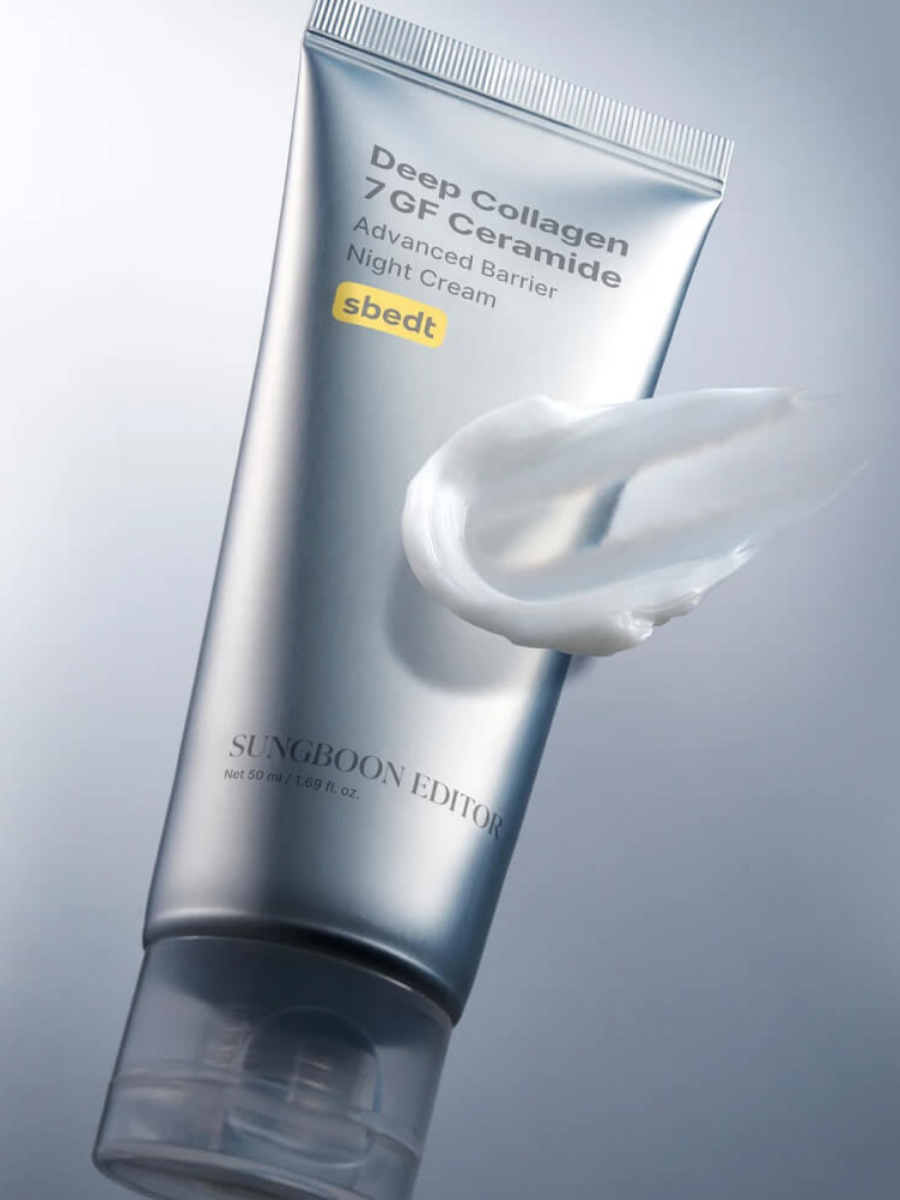 Ночной крем с глубоким коллагеном, 7 факторами роста и 5 церамидами Sungboon Editor Deep Collagen 7GF Ceramide Advanced Barrier Night Cream 50 мл